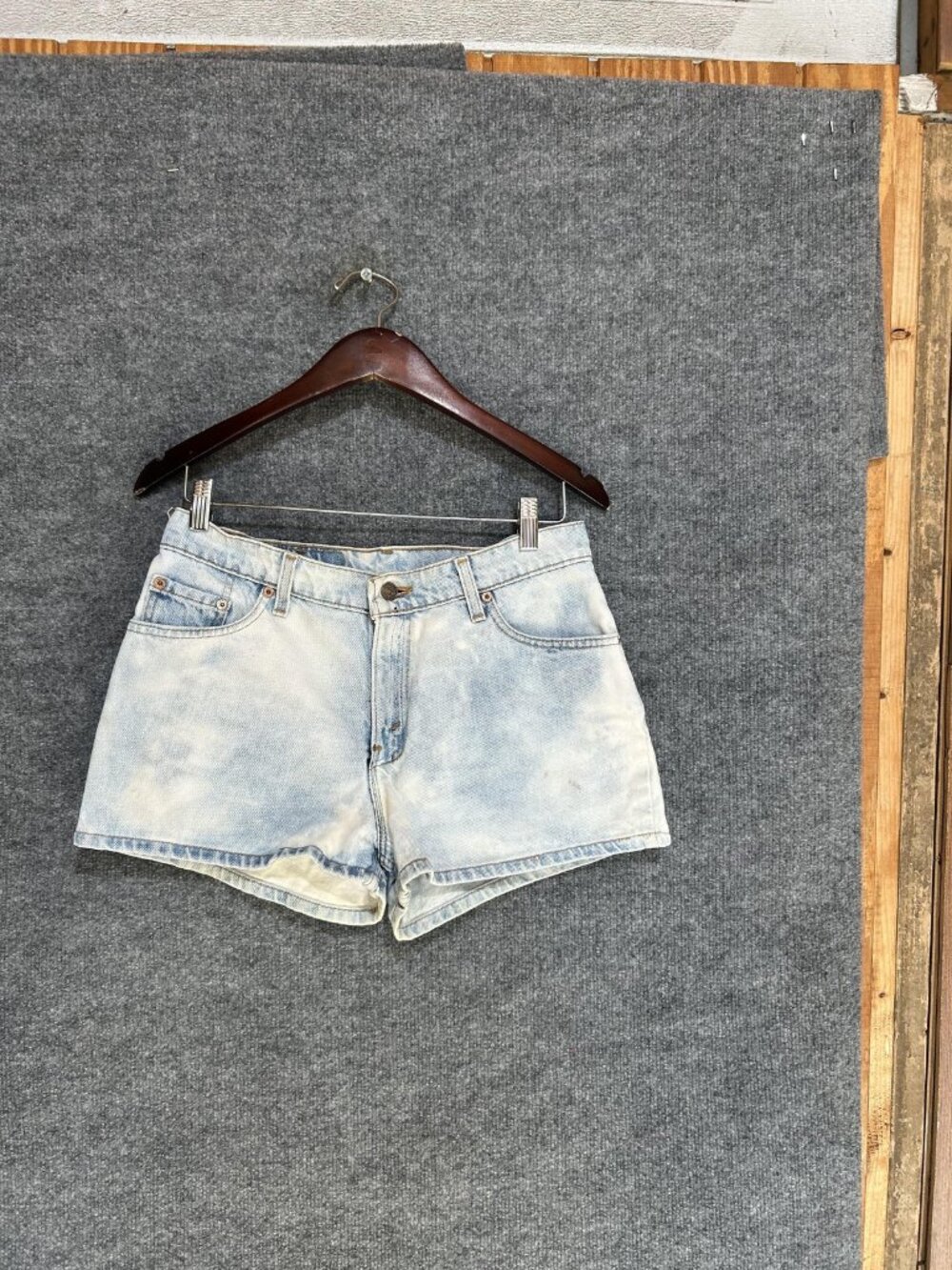 Vintage Levis 511 Shorts Juniors 11 Blue Denim Slim Cutoff Made In USA 90s